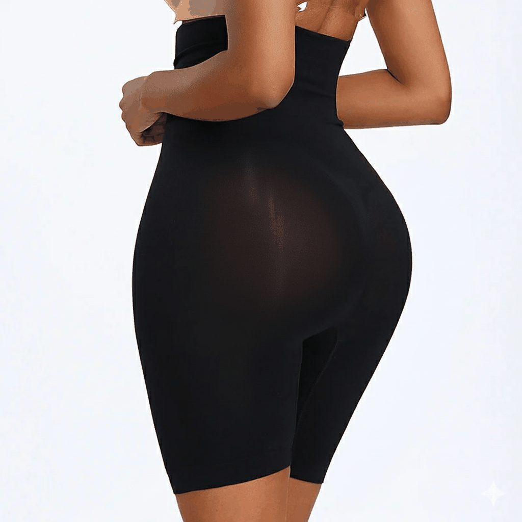 Short gainant taille haute Silueta Parisienne pour maintien abdominal et silhouette affinée, invisible sous vêtements.