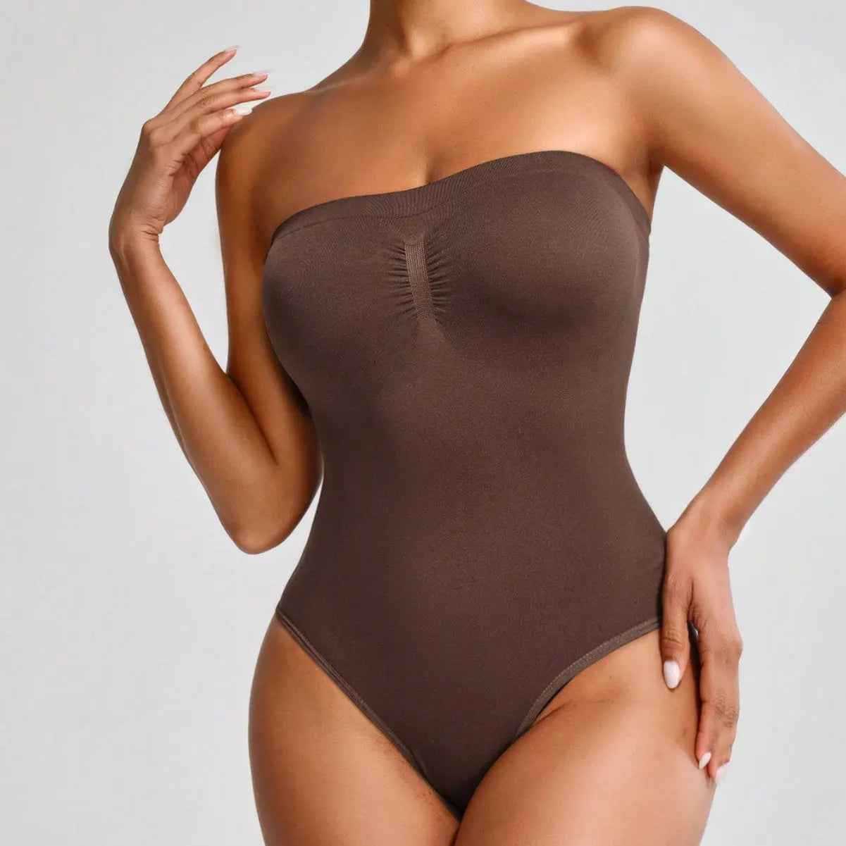 Combinaison sculptante bandeau sans bretelles — Silueta Parisienne