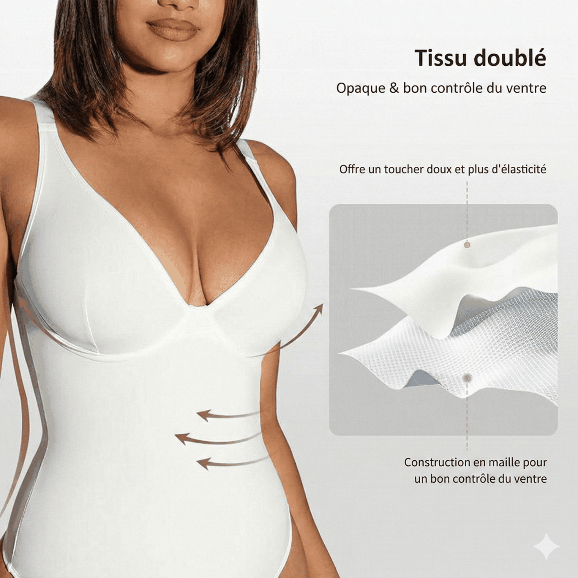 Body sculptant intégral ventre plat invisible — Silueta Parisienne