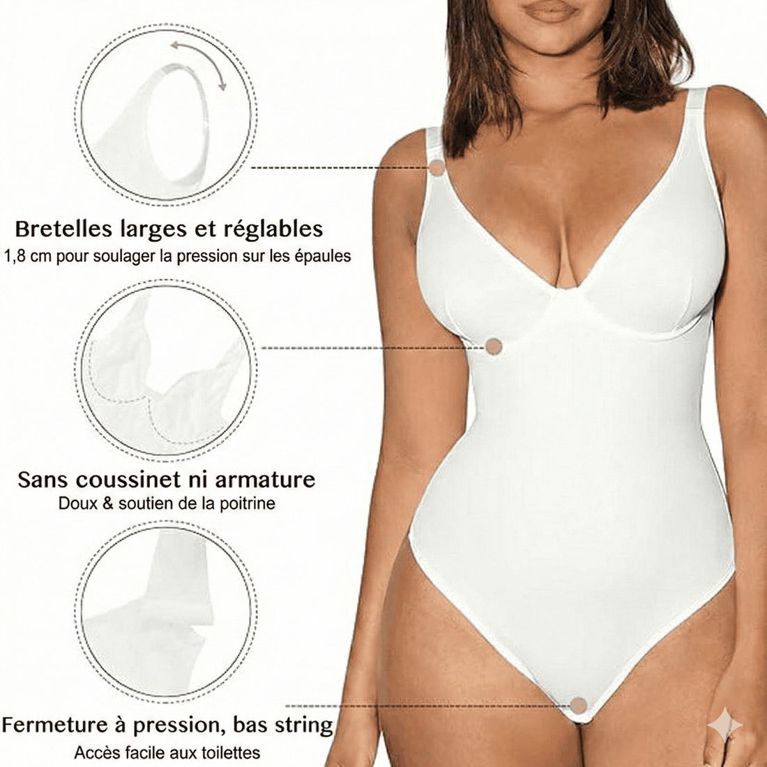 Body sculptant intégral ventre plat invisible — Silueta Parisienne