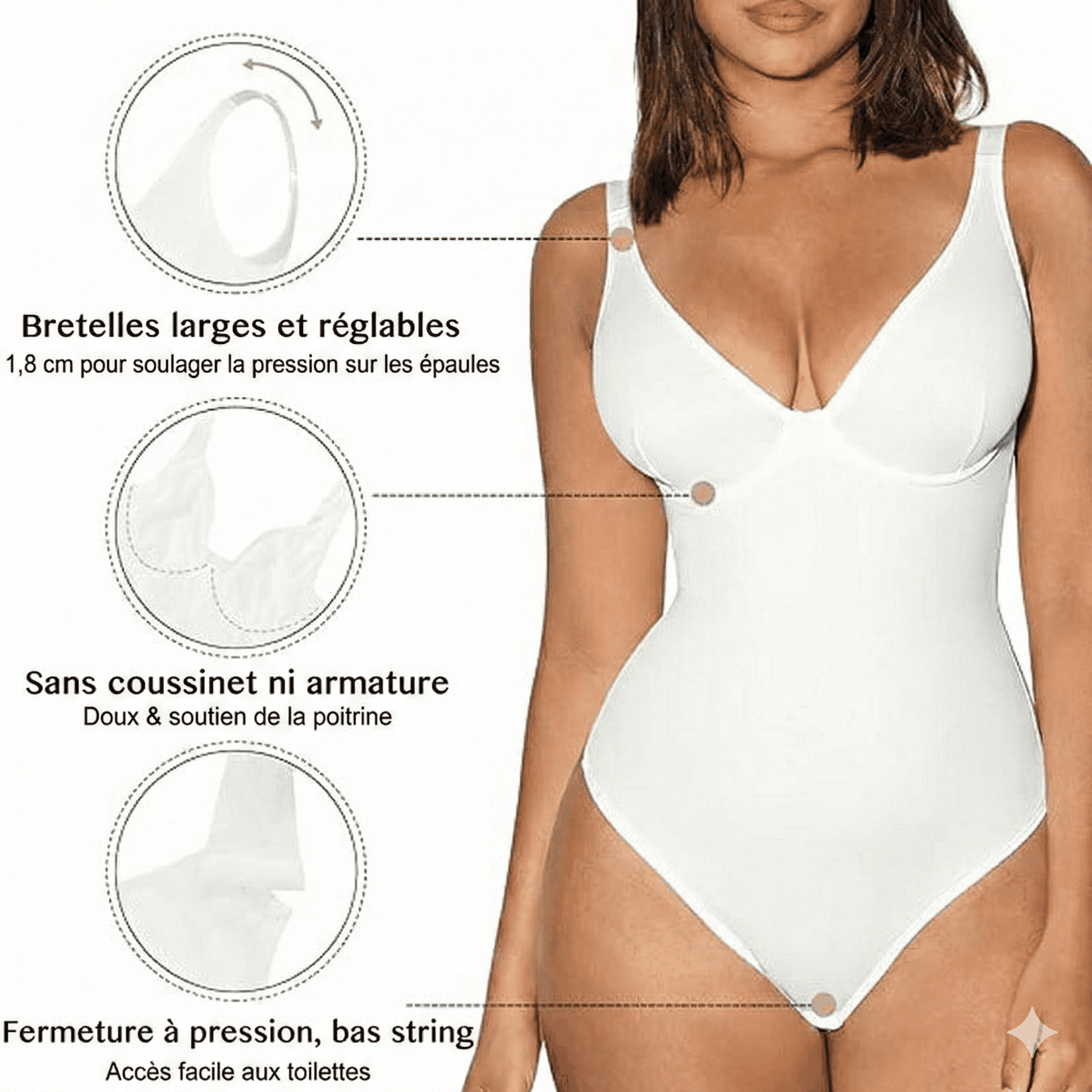 Body sculptant intégral ventre plat invisible — Silueta Parisienne
