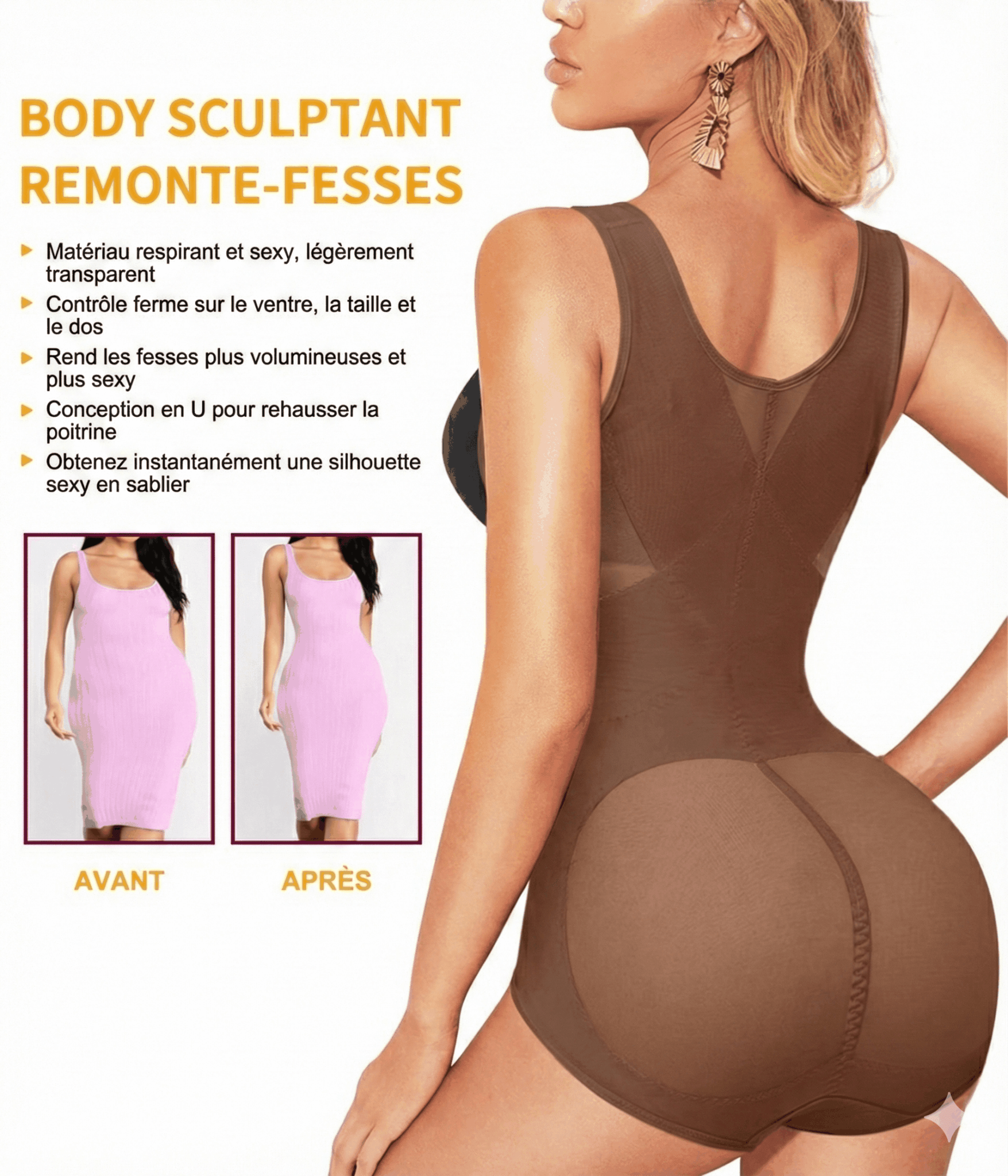 Débardeur gainant sculptant caraco ventre plat — Silueta Parisienne