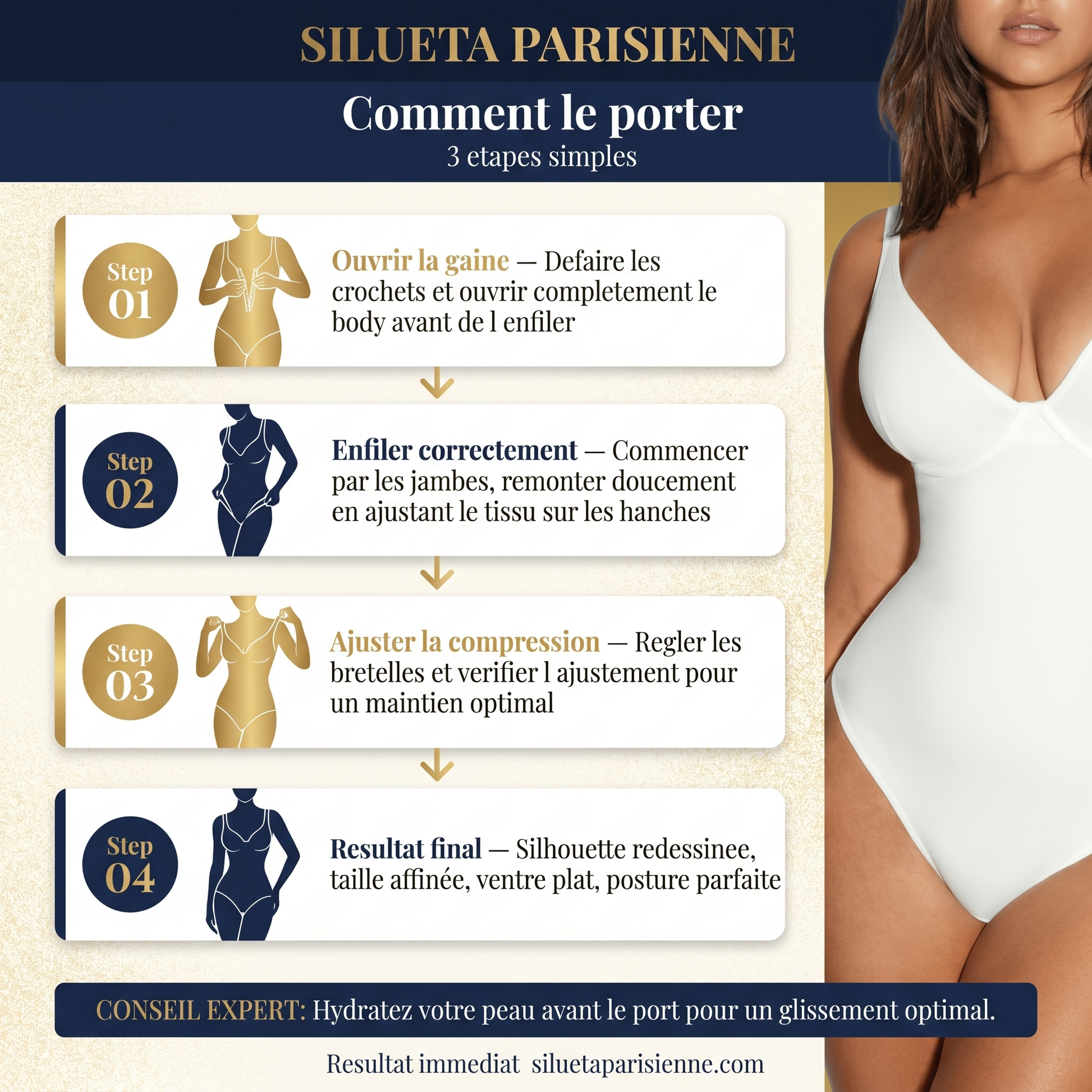 Combinaison sculptante galbe sublime - campaign premium - Silueta Parisienne