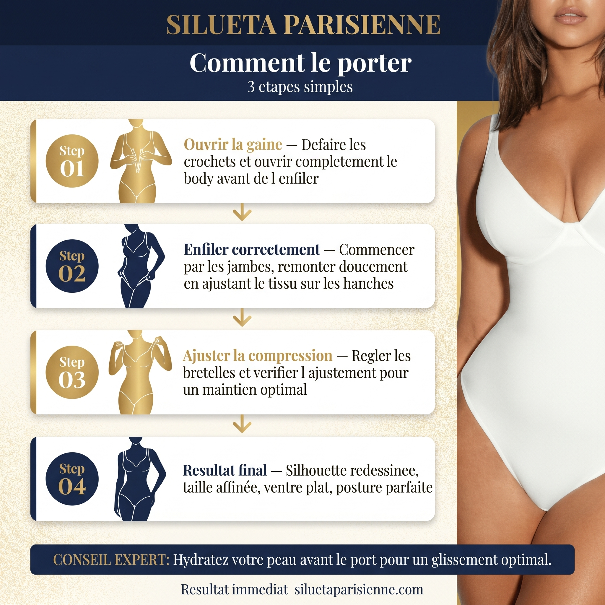 Combinaison sculptante galbe sublime - campaign premium - Silueta Parisienne