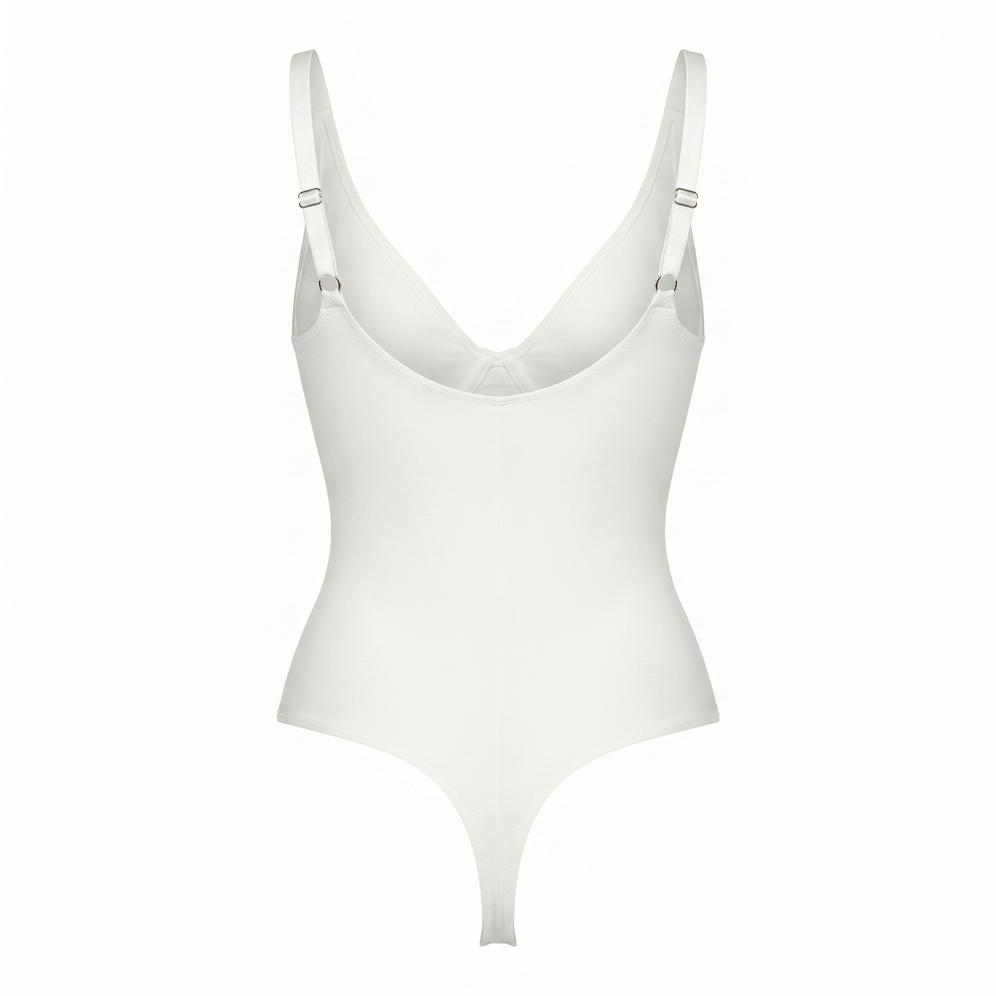 Body sculptant intégral blanc - texture tissu microfibre - qualité premium - Silueta Parisienne