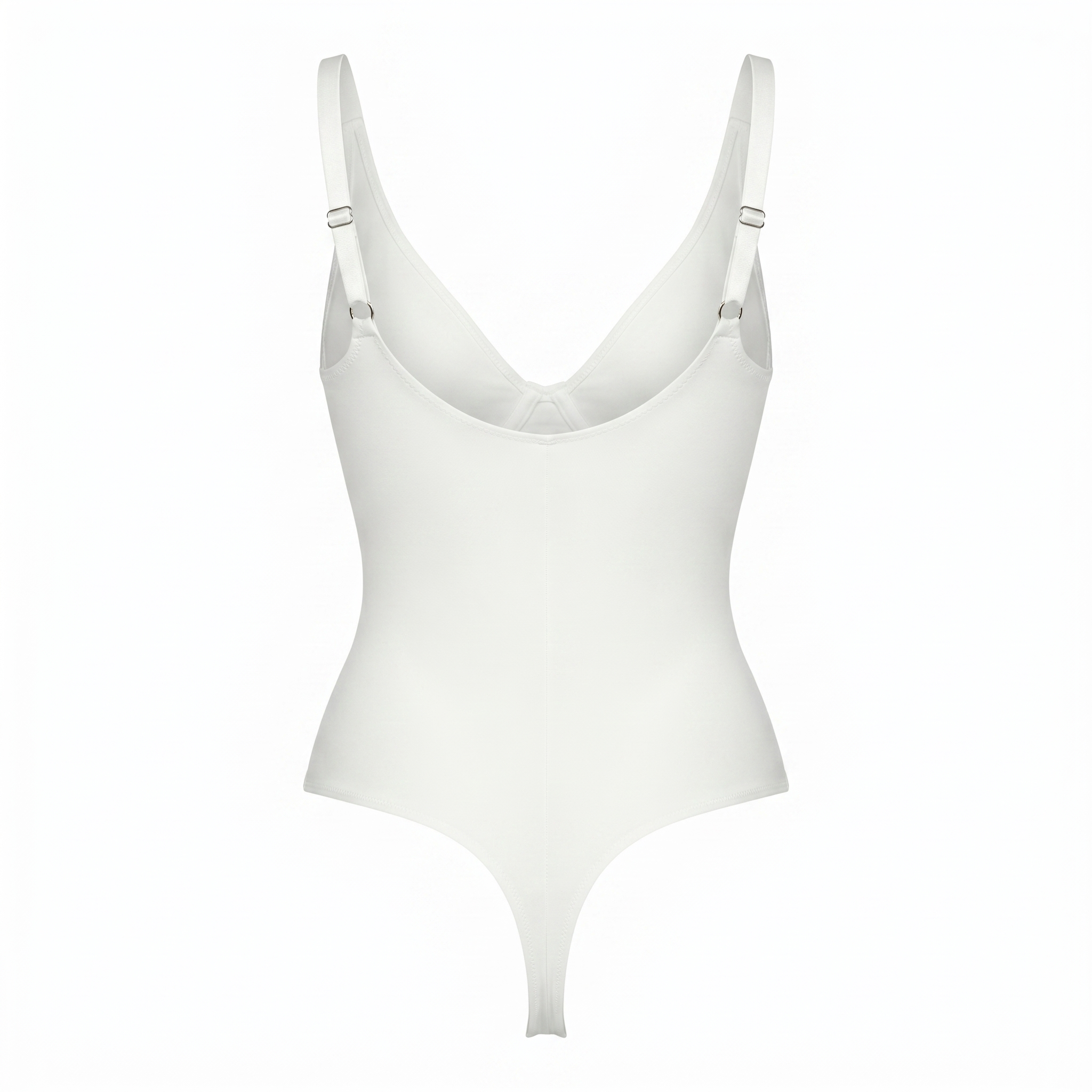Body sculptant intégral blanc - texture tissu microfibre - qualité premium - Silueta Parisienne