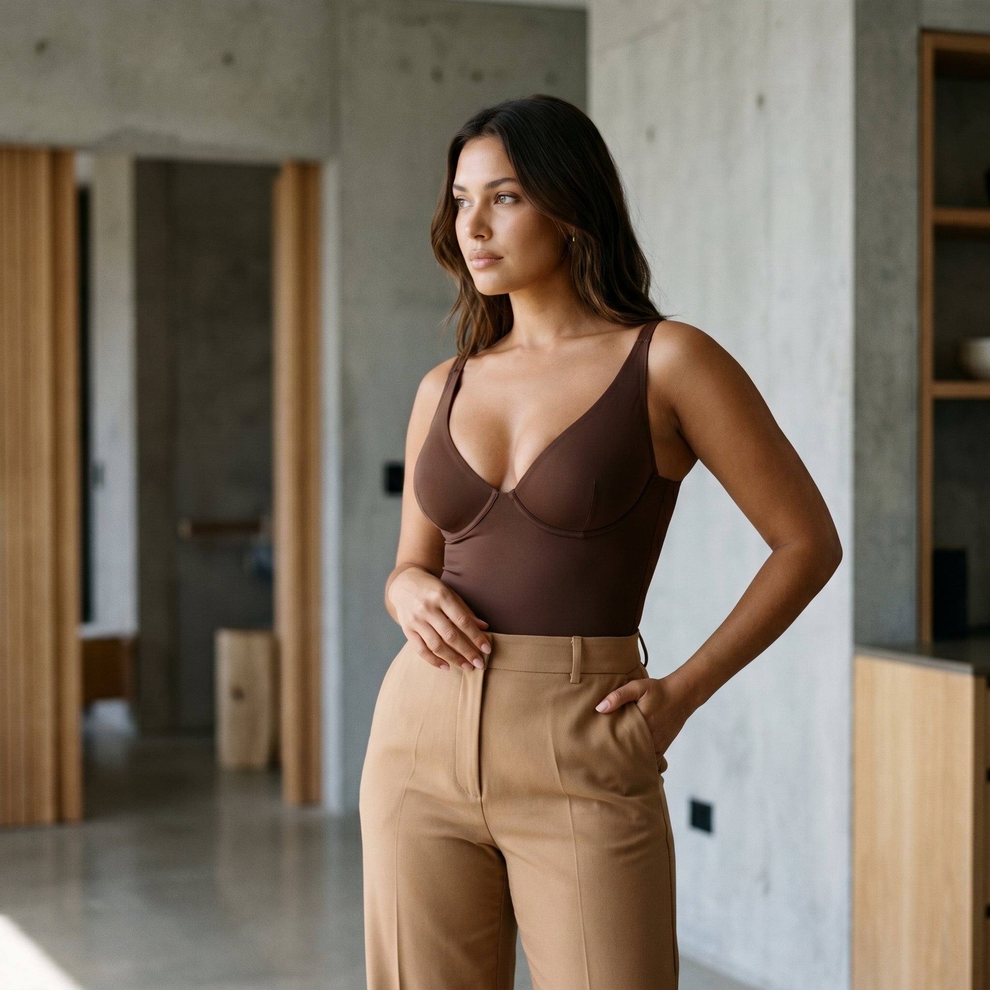 Body sculptant intégral blanc - campagne premium luxe - Silueta Parisienne
