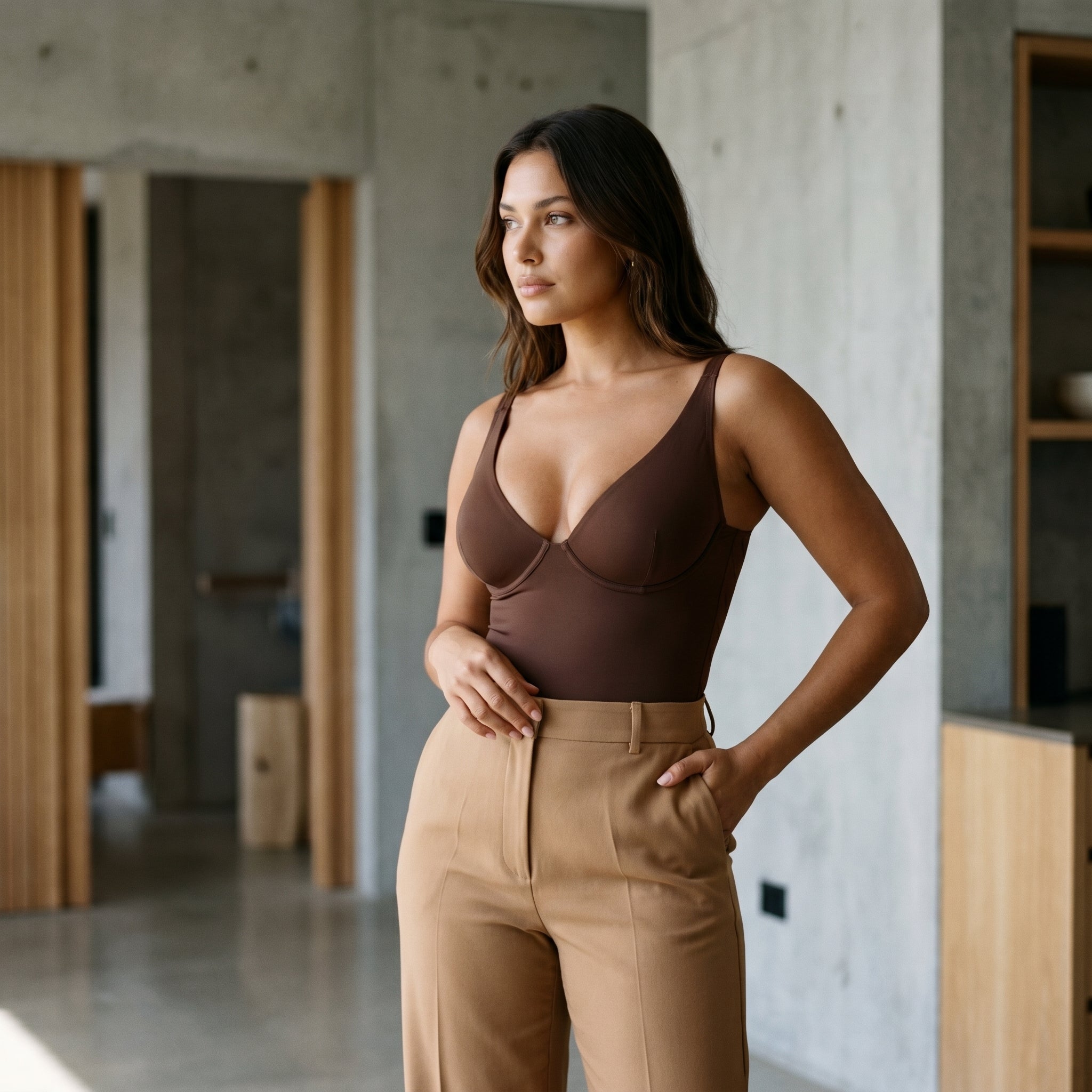 Body sculptant intégral blanc - campagne premium luxe - Silueta Parisienne