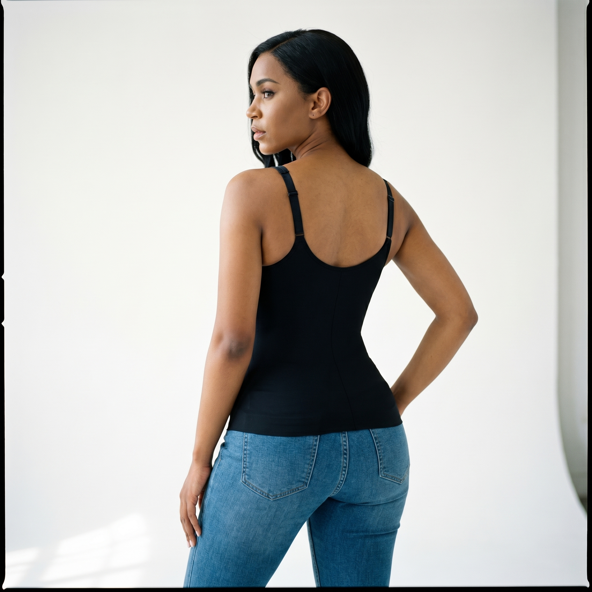 Body sculptant intégral noir - campaign premium spotlight - Silueta Parisienne