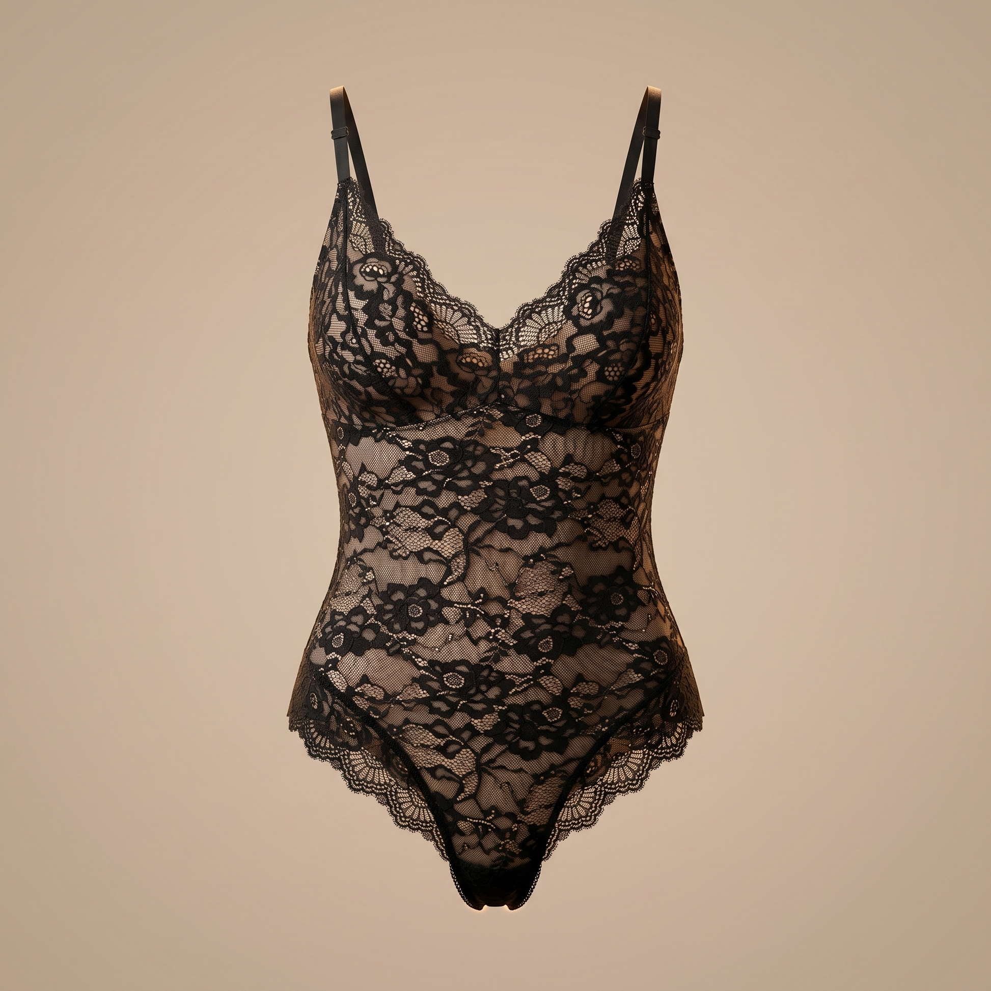 Body dentelle gainant noir - vue hero produit - body gainant lingerie sculptante - Silueta Parisienne