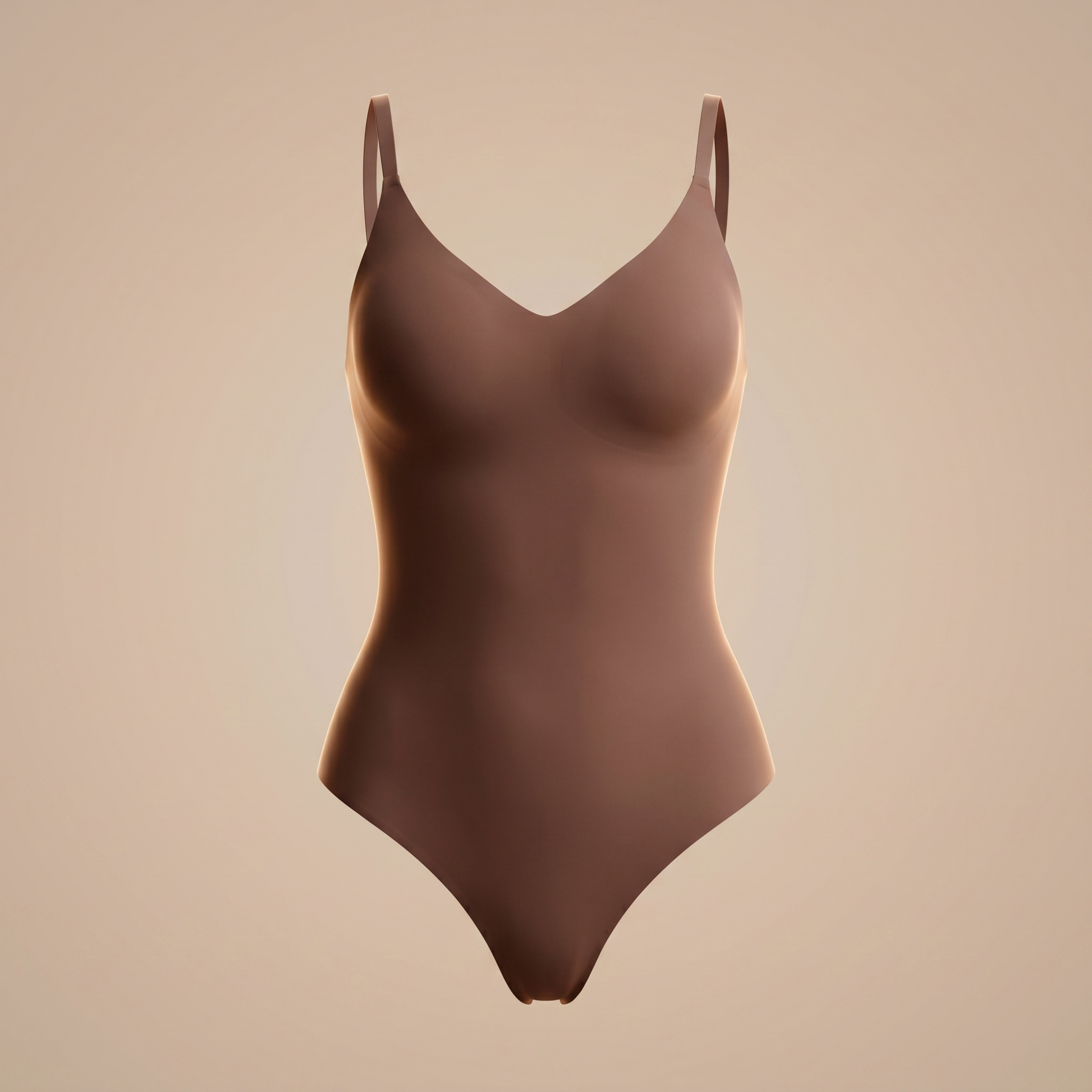 Gaine intégrale seamless sans couture coloris cacao - vue produit principale - Silueta Parisienne