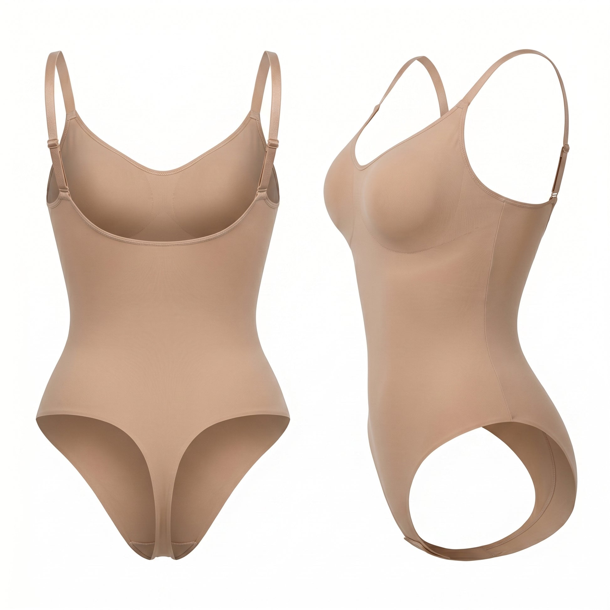 Gaine intégrale seamless - vue dos et profil - zéro couture invisible sous vêtements - Silueta Parisienne